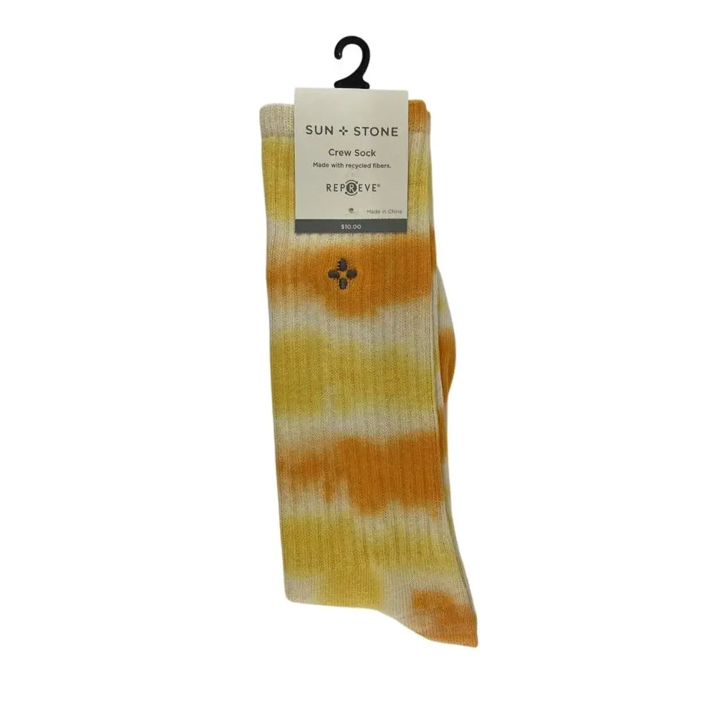 Sun+Stone Socks Lot of 5 Men's Tie Dye Crew Socks Shoe Size 7-12 Sock Size 10-13